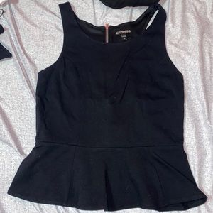 Express Peplum Top with Lace Detail on the back